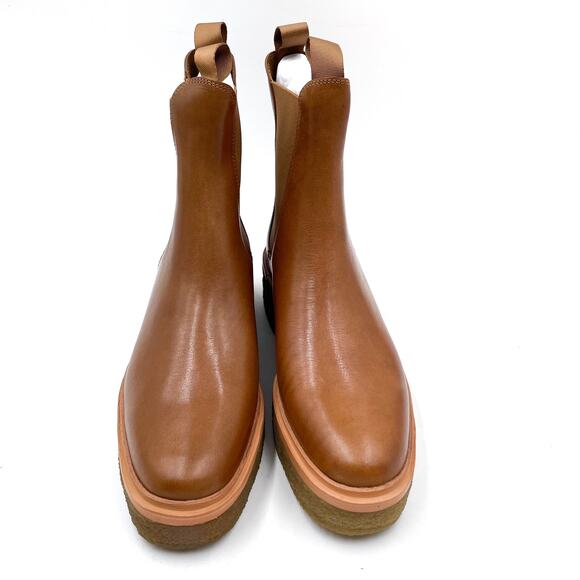 Loeffler Randall Raquel Chelsea Boots Brown Leather Block Heel Ankle Sz 10 - Picture 5 of 14